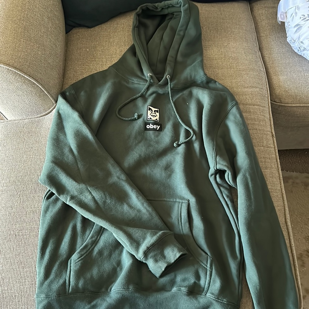Obey Oversized Dark Green Hoodie